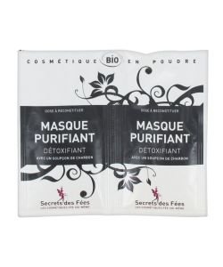 Masque Purifiant détoxifiant au charbon BIO, 2 sachets